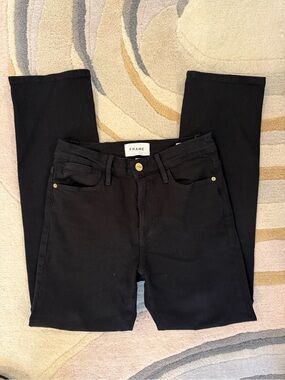 Frame Denim Black Women’s Le High Straight Jeans size 25